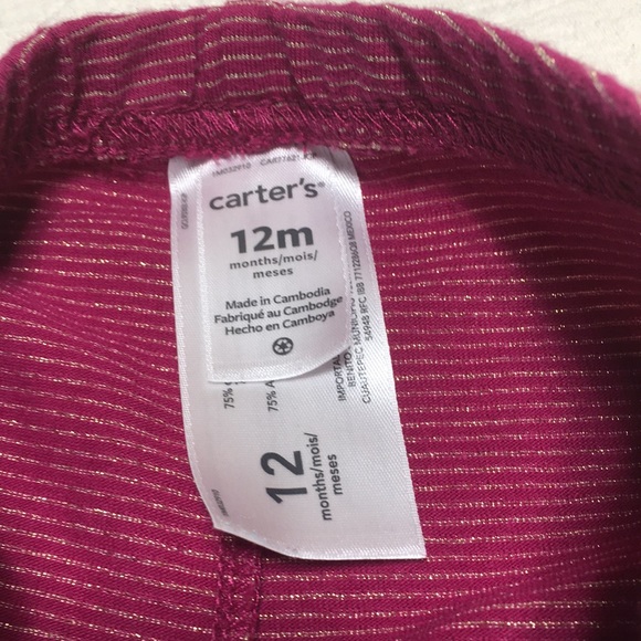 12m (5/$20) Fuchsia Leggings by Carter’s - Picture 5 of 10